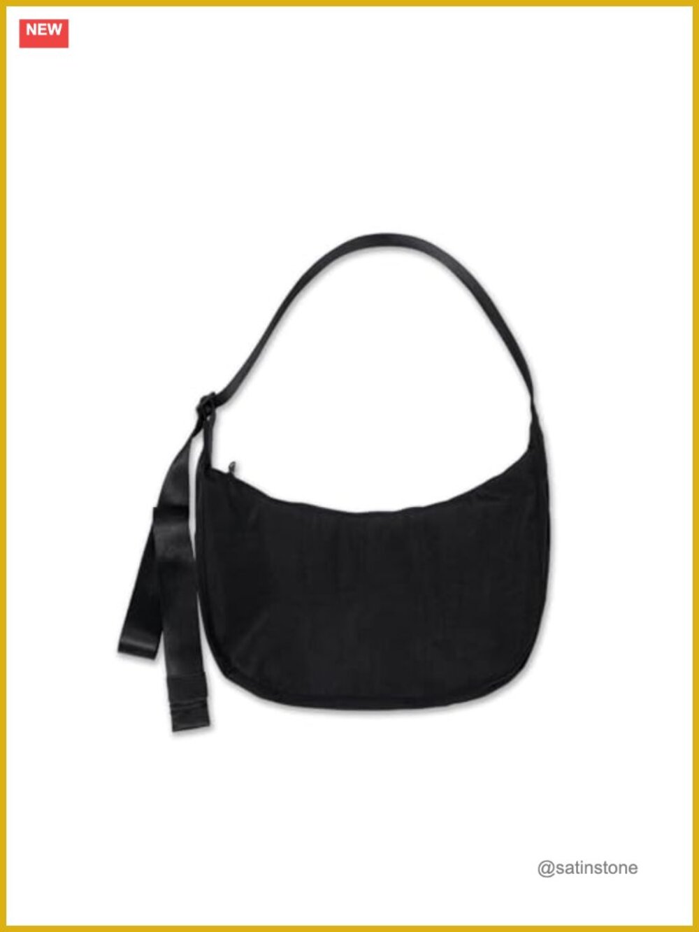 FASTFAIRY Medium Nylon Crescent Crossbody Bag Slouchy Hobo Adjustable Strap